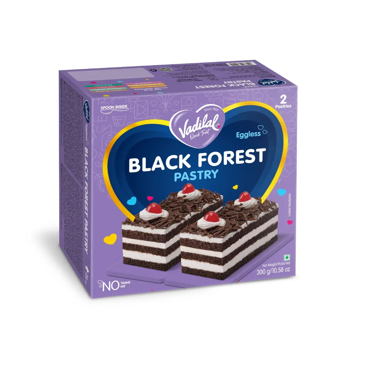 Vadilal Eggless Black Forest Pastry 300g