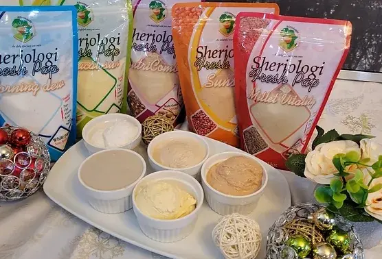 Sheriologi Fresh Pap 500g, Millet Vitality Spiced (Kunu/Koko Pap with Ginger)