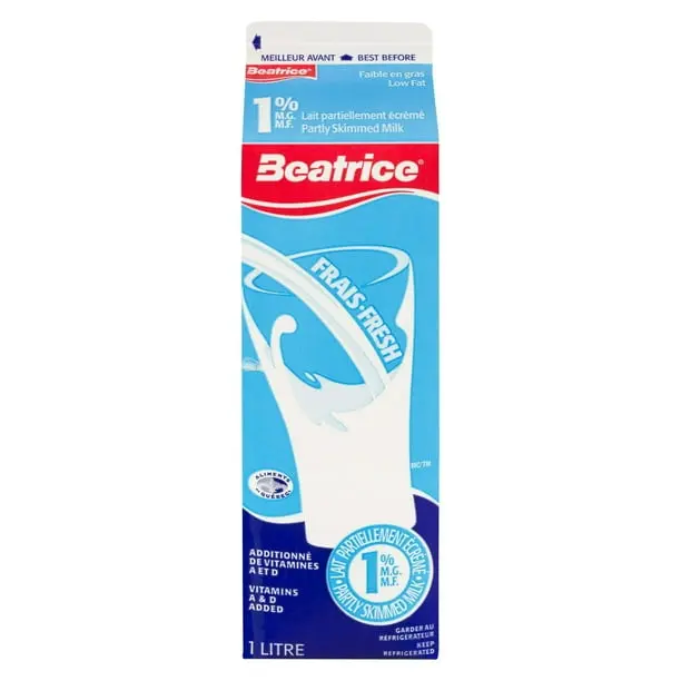 Beatrice 1% Partly Skimmed Milk 1L