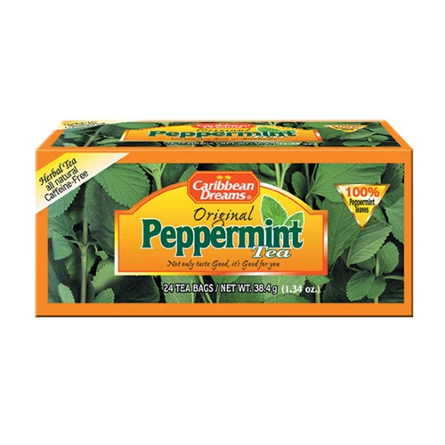 Caribbean Dreams Original Peppermint Herbal Tea 24 Bags 1.09 Oz