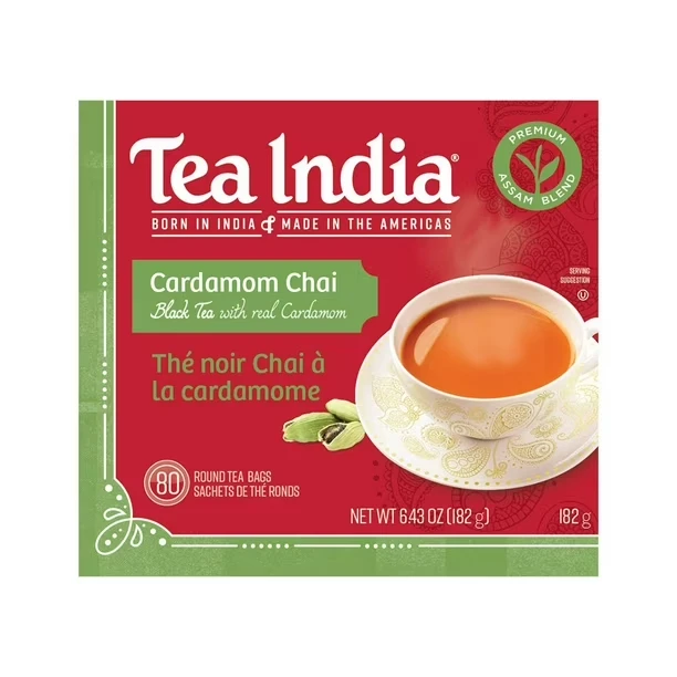 Tea India Cardamom Chai Tea Bags