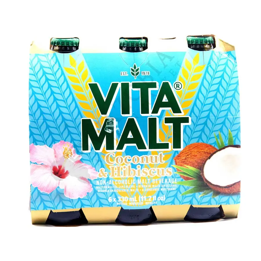 Vitamalt Hibiscus and Coconut Beverage 6 bottles, 330ml