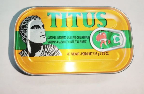 Titus Sardine in Tomato Sauce and Chili Pepper (Hot Titus) 125g