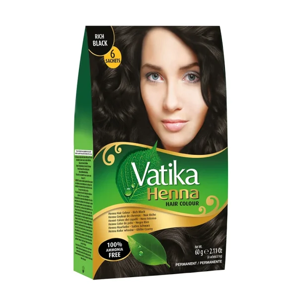 Vatika Naturals Henna Hair Colour (Rich Black) 60g