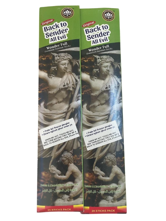 Back to Sender Incense Sticks – Spiritual Protection & Energy Reversal Ritual Incense 1 Pouch