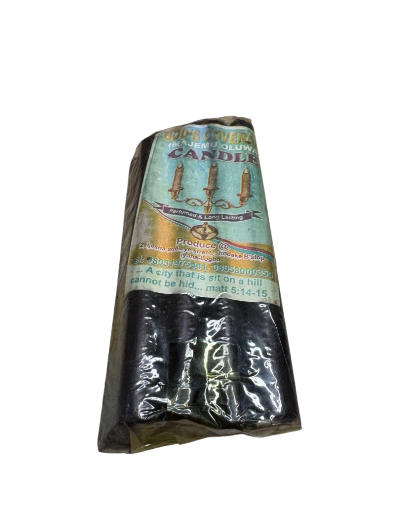 Christian Prayer Candle – Faith Inspired Candle (Black)