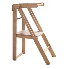 Foldable Step Stool for Toddlers - Kid Chair That Grows - Beige Color