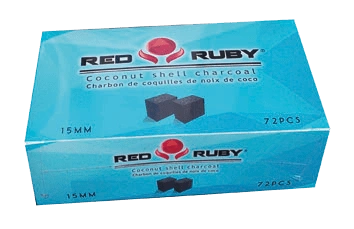 Red Ruby Coconut Charcoal 15mm