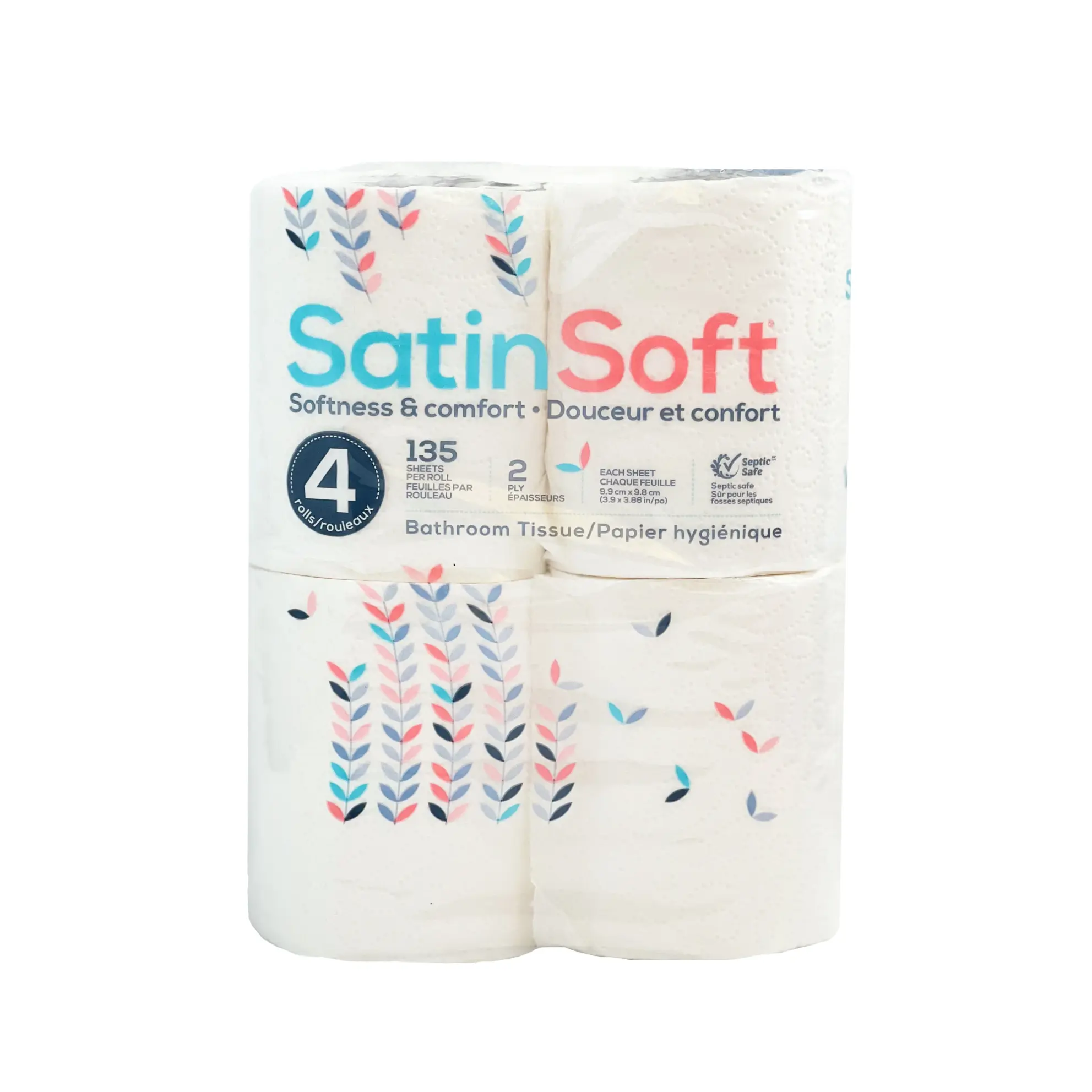 Satin Soft Bathroom Tissue Pack Of 4