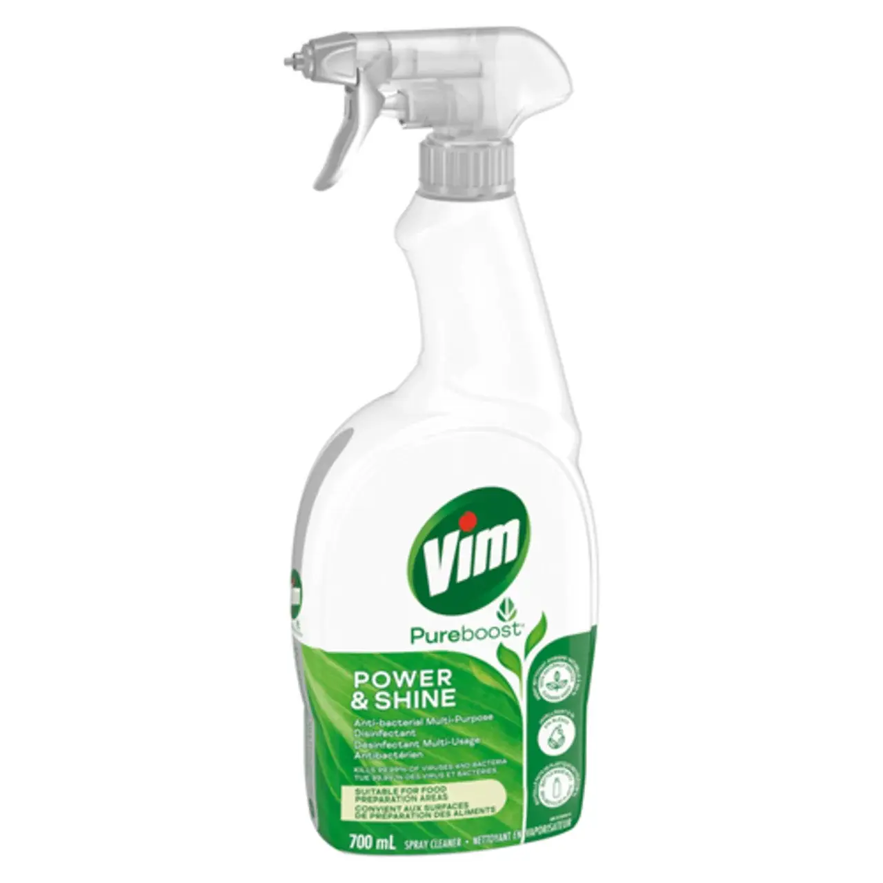 Vim Pureboost Power & Shine Disinfecting Multi-Purpose With Bleach Spray Cleaner 700ml