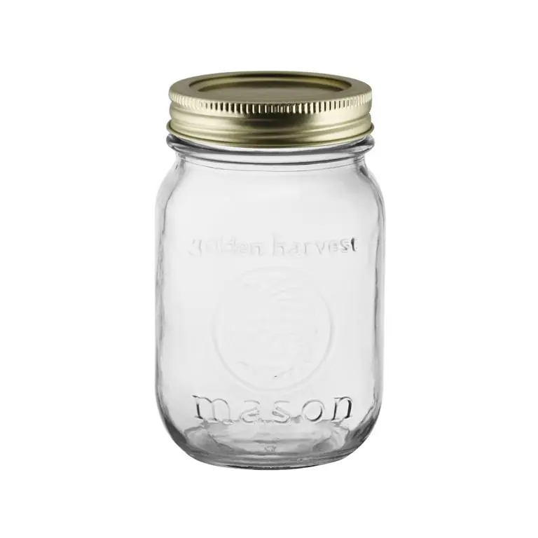 Golden Harvest Glass Jar