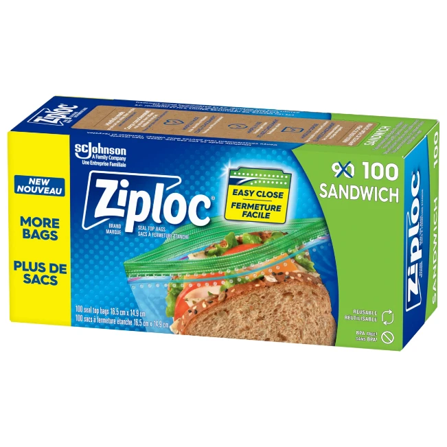 Ziploc Sandwich Bags 16.5cm x 14