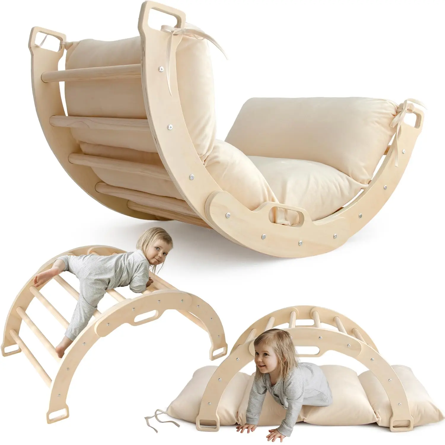 Climbing Arch + Cushion - Montessori Climbers for Toddlers