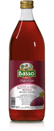 Basso Aceto Di Vino Rosso Red Wine Vinegar 1L