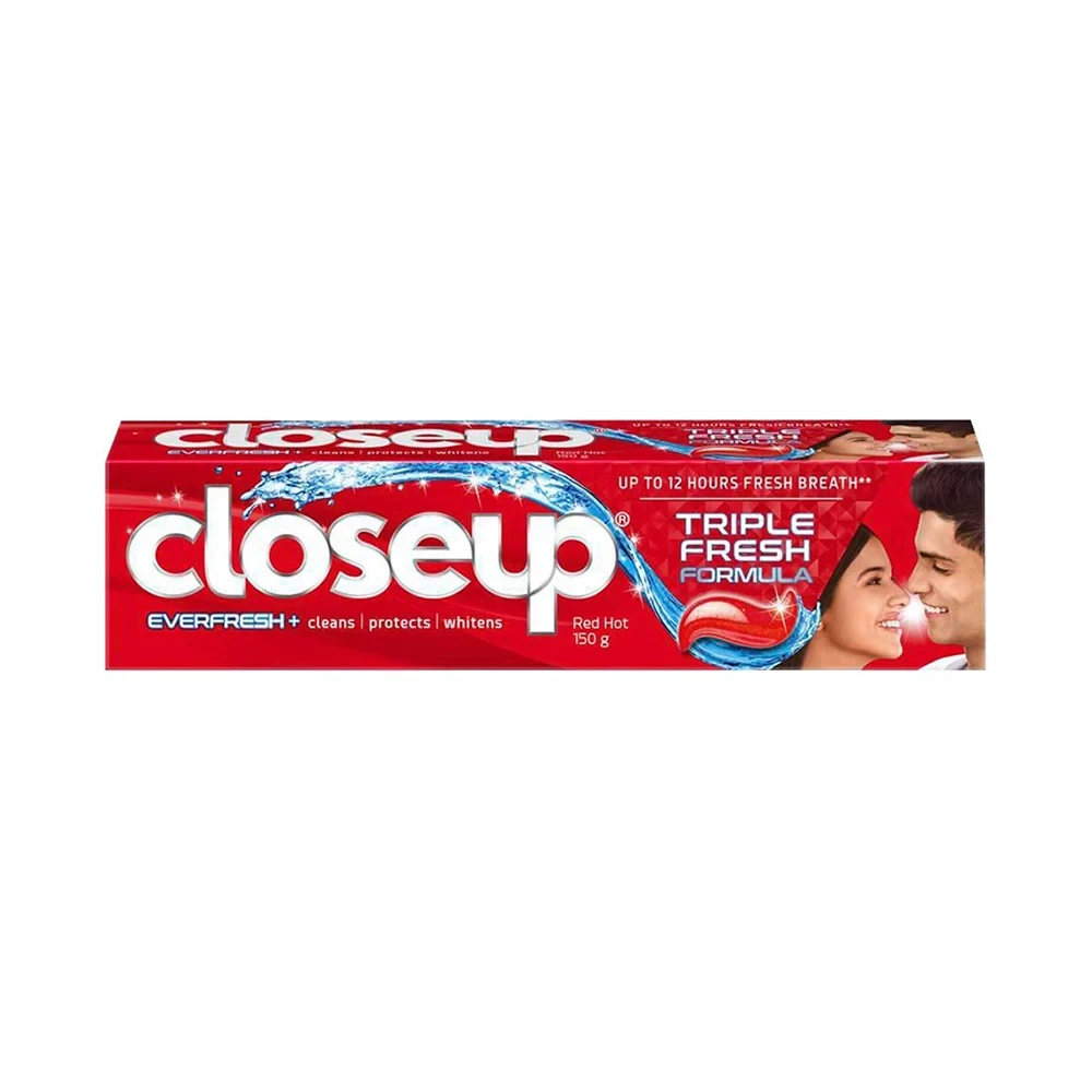 Closeup Red Toothpaste