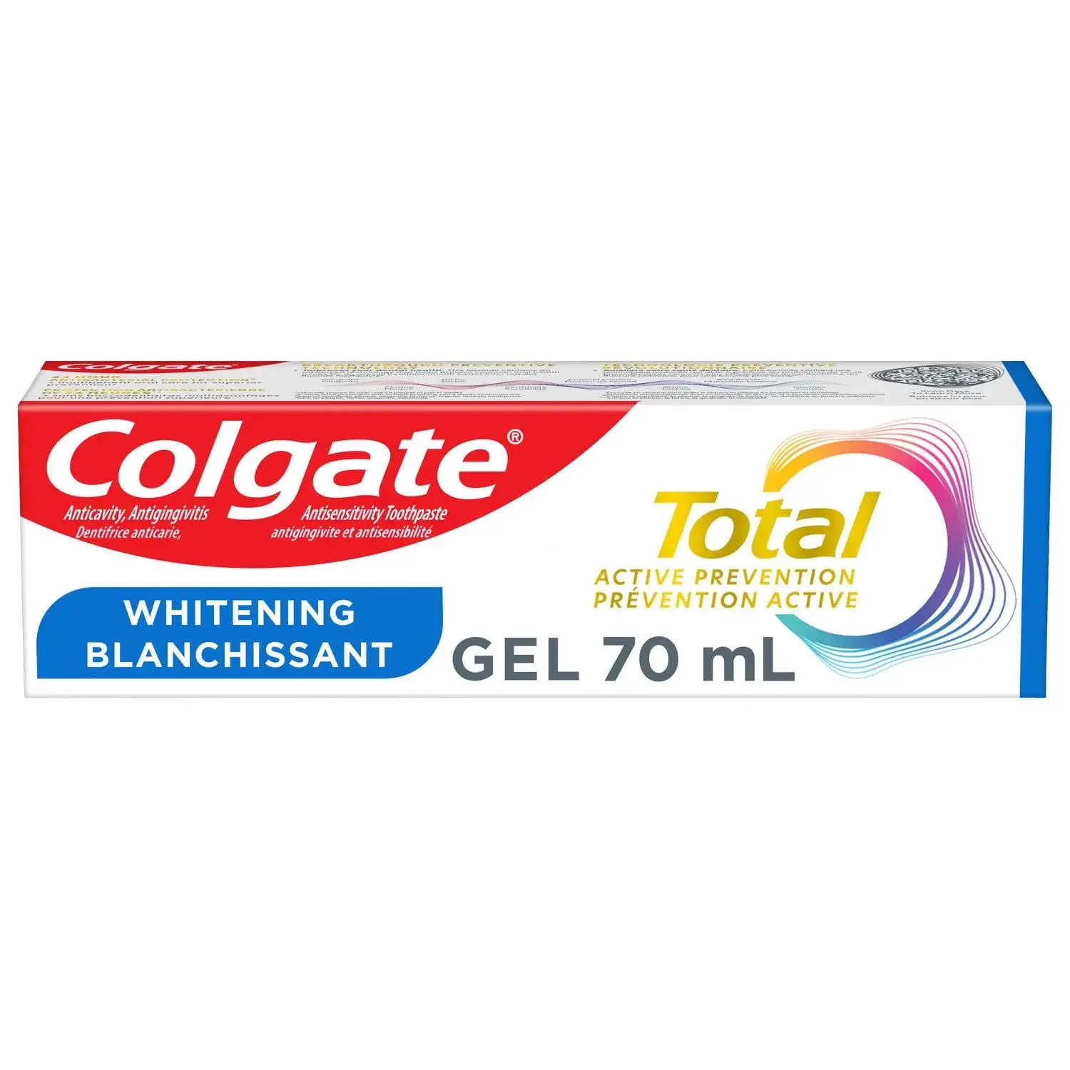 Colgate Total Active Prevention Gel Whitening Toothpaste 70ml