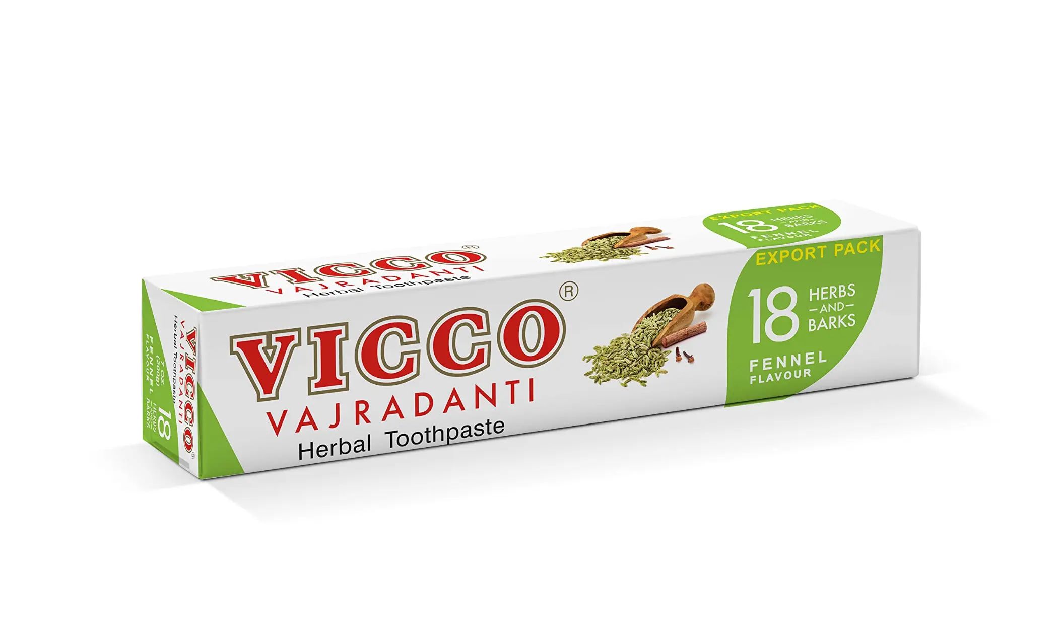 Vicco Vajradanti Herbal Toothpaste Fennel Flavour 200g