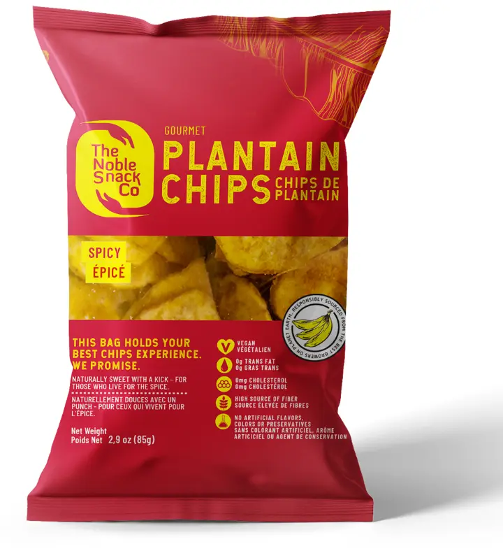 The Noble Snack Plantain Chips Spicy (Red Colour)